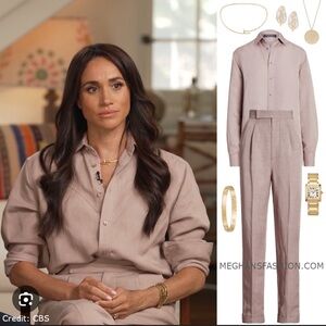 Elegant Women's Tan Pants & Jumpsuit Set